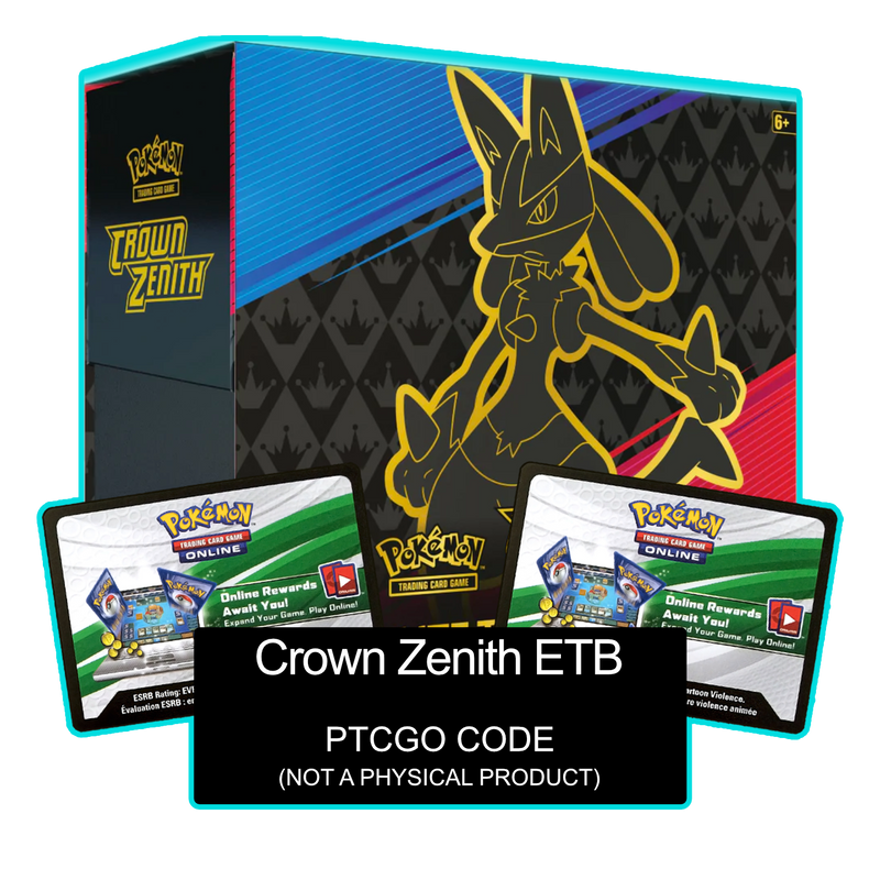 Crown Zenith ETB - Sleeves and Deck Box - PTCGL Code Card Cavern Trading Cards, LLC Crown Zenith ETB - Sleeves and Deck Box - PTCGL Code Card Cavern Trading Cards, LLC