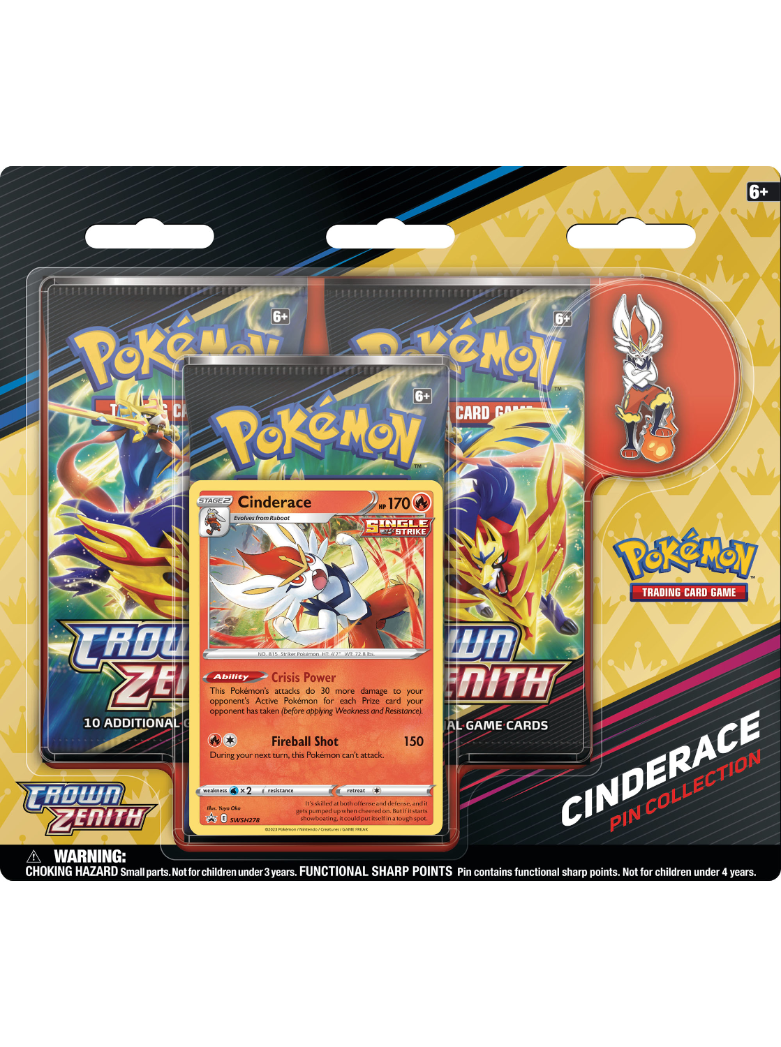 Crown Zenith Pin Collection with Cinderace SWSH278 - Card Cavern