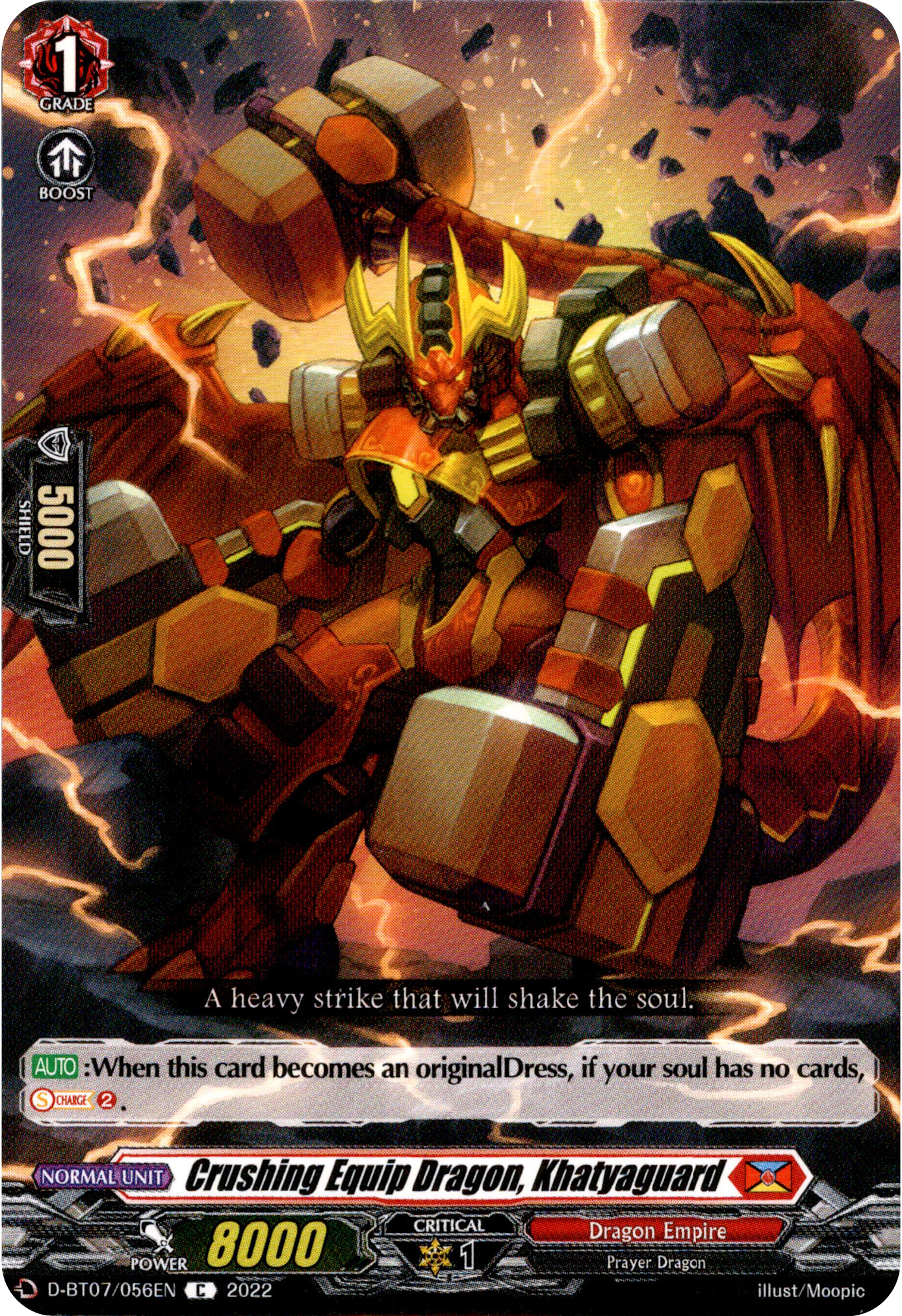 Crushing Equip Dragon, Khatyaguard - D-BT07/056EN - Raging Flames Against Emerald Storm - Card Cavern