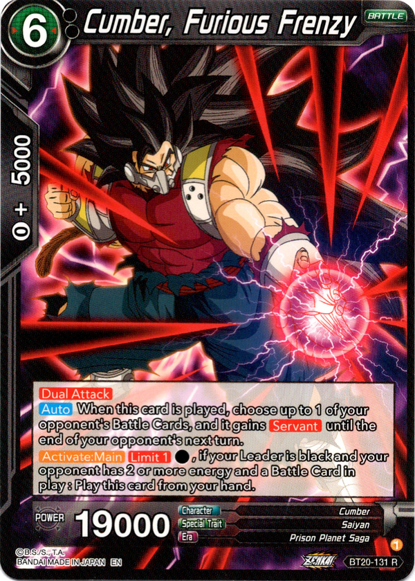 Cumber, Furious Frenzy - BT20-131 R - Power Absorbed - Card Cavern