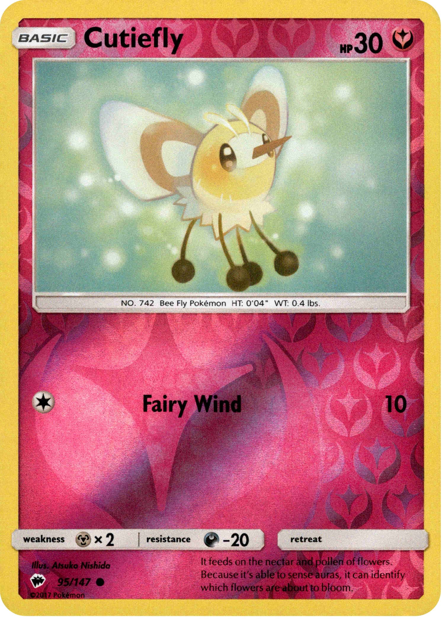 Cutiefly - 95/147 - Burning Shadows - Reverse Holo - Card Cavern