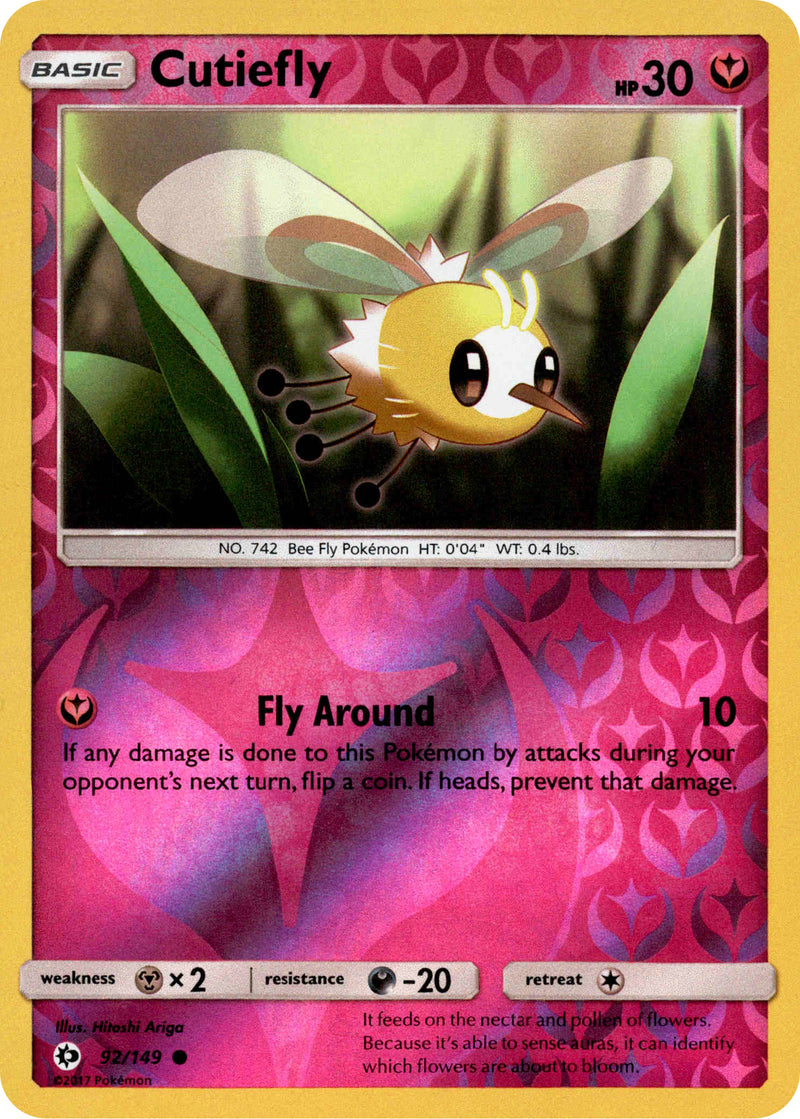 2017 pokemon card's value Cutiefly - 92/149 - Sun & Moon