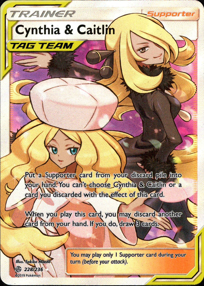 cynthia full art pokemon card Cynthia & Caitlin Full Art - 228/236 - Cosmic Eclipse