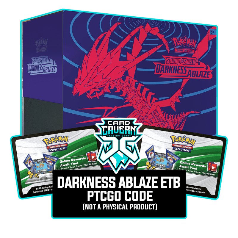Darkness Ablaze ETB - Eternatus V - Sleeves and Deck Box PTCGL Code Darkness Ablaze ETB - Eternatus V - Sleeves and Deck Box PTCGL Code