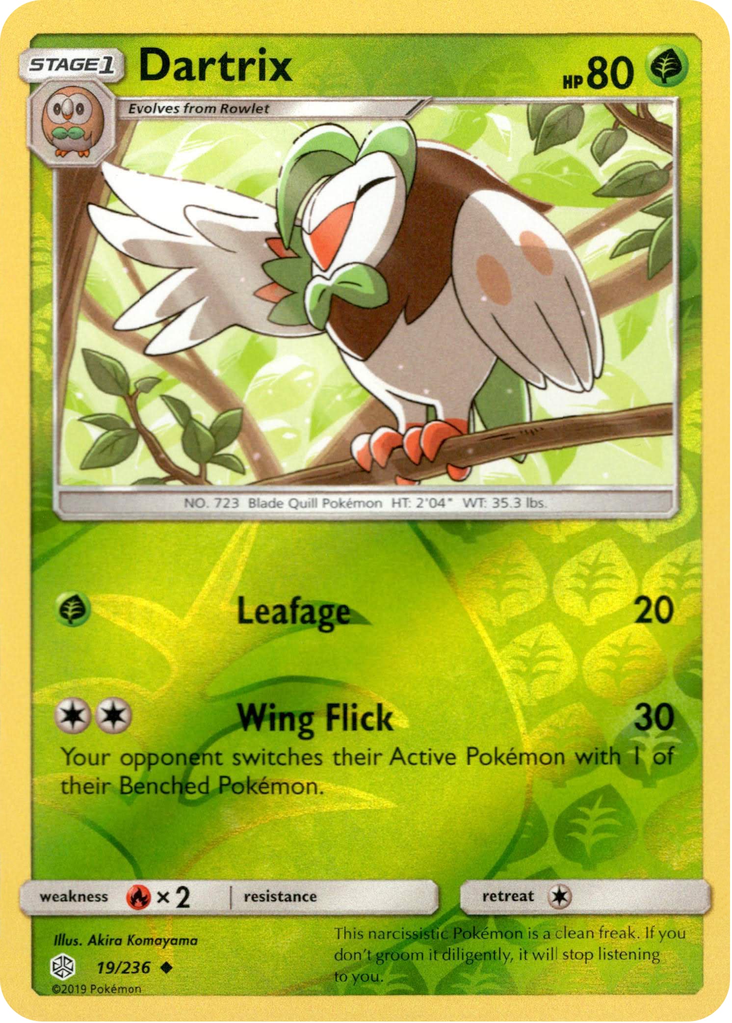 Dartrix - 19/236 - Cosmic Eclipse - Reverse Holo - Card Cavern