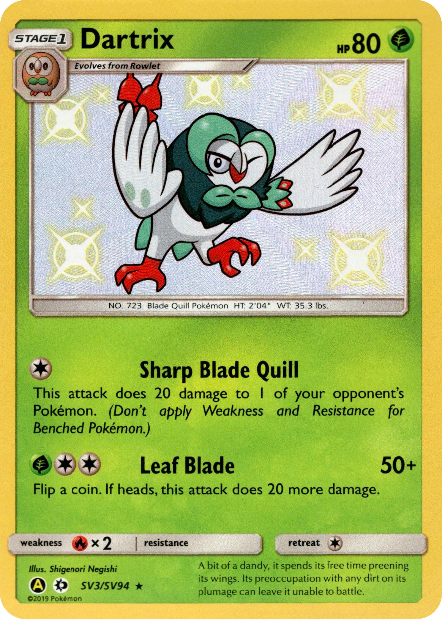Dartrix - SV3/SV94 - Hidden Fates - Card Cavern
