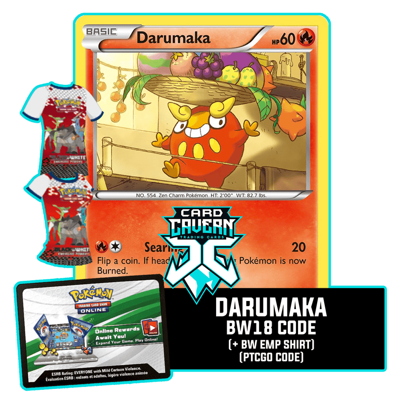 Darumaka BW18 PTCGO Code - Card Cavern