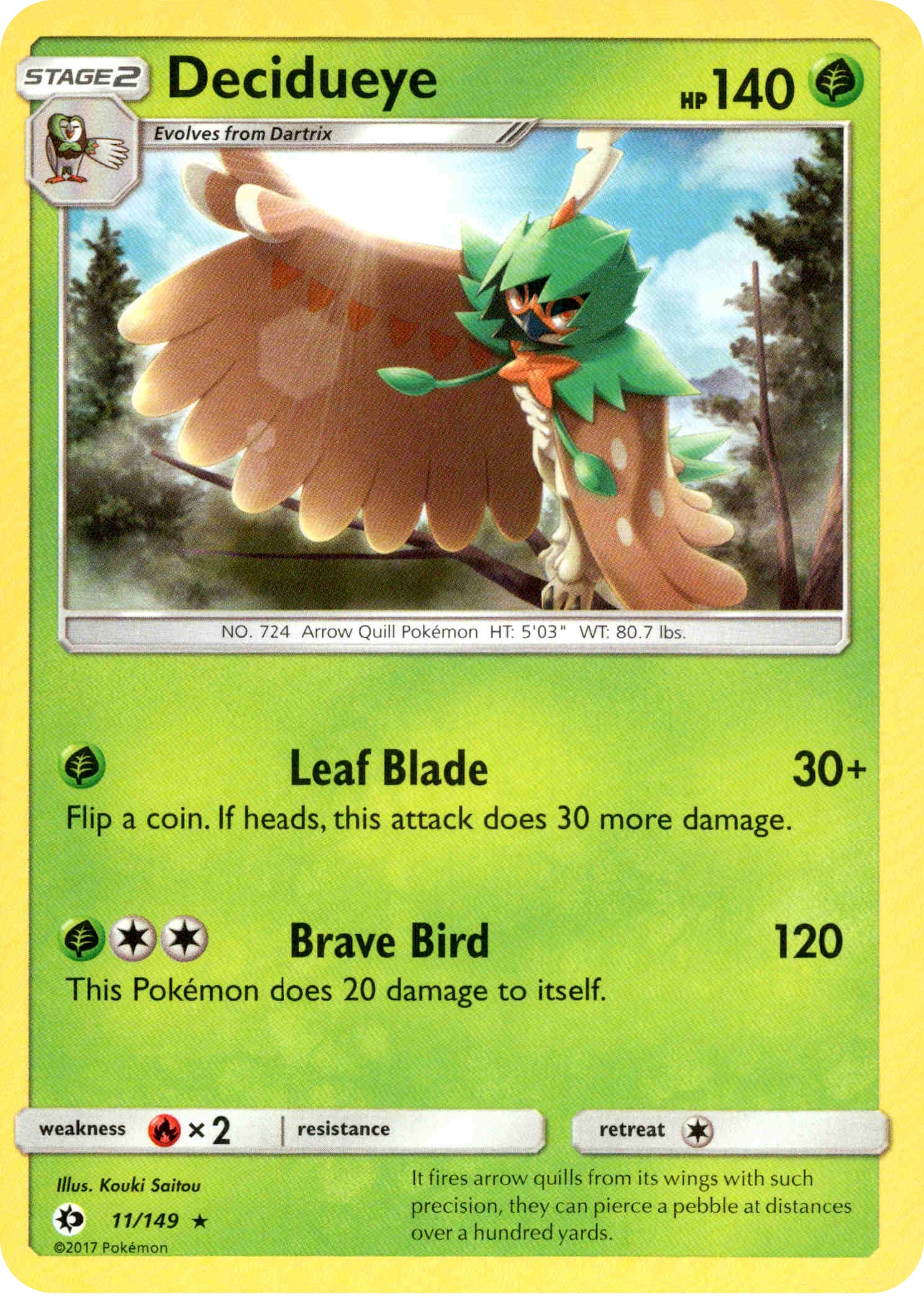 Decidueye - 11/149 - Sun & Moon - Card Cavern