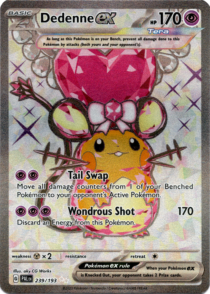 Dedenne ex - 239/193 - Paldea Evolved - Holo – Card Cavern Trading ...
