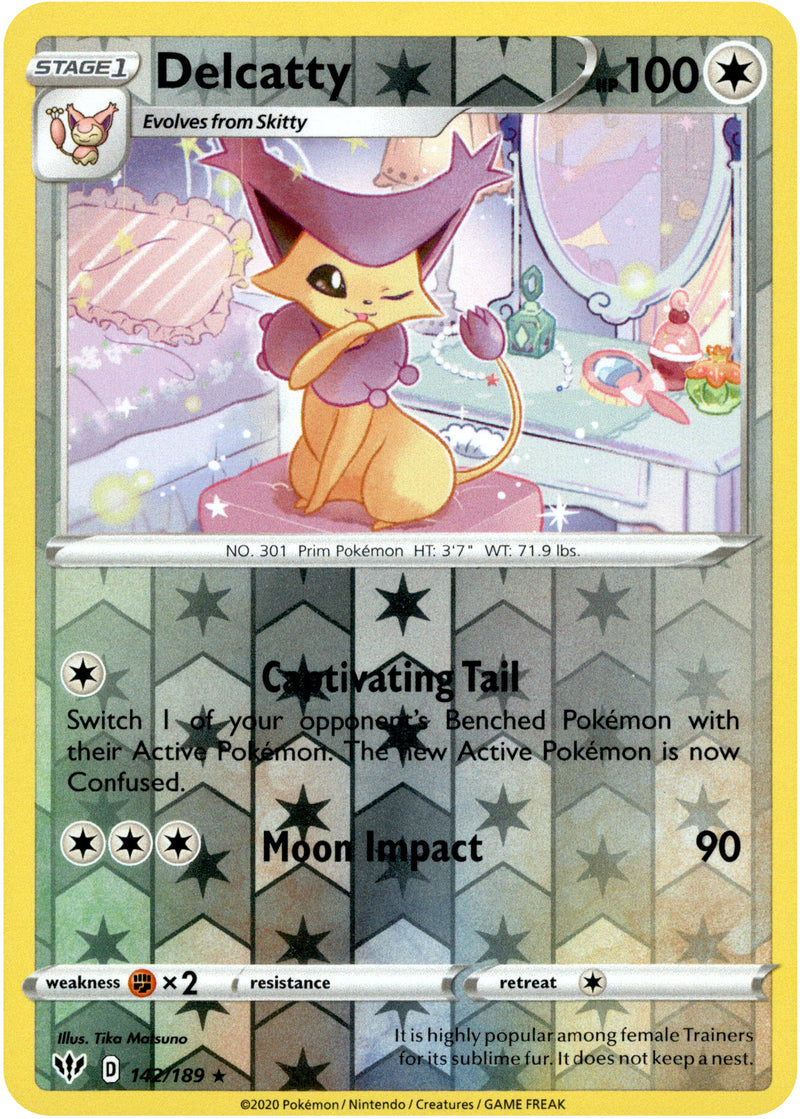 Delcatty - 142/189 - Darkness Ablaze - Reverse Holo Card Cavern Trading Cards, LLC Delcatty - 142/189 - Darkness Ablaze - Reverse Holo Card Cavern Trading Cards, LLC