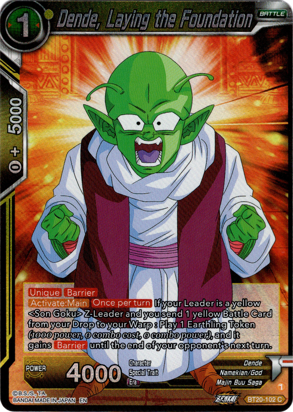 Dende, Laying the Foundation - BT20-102 C - Power Absorbed - Foil - Card Cavern