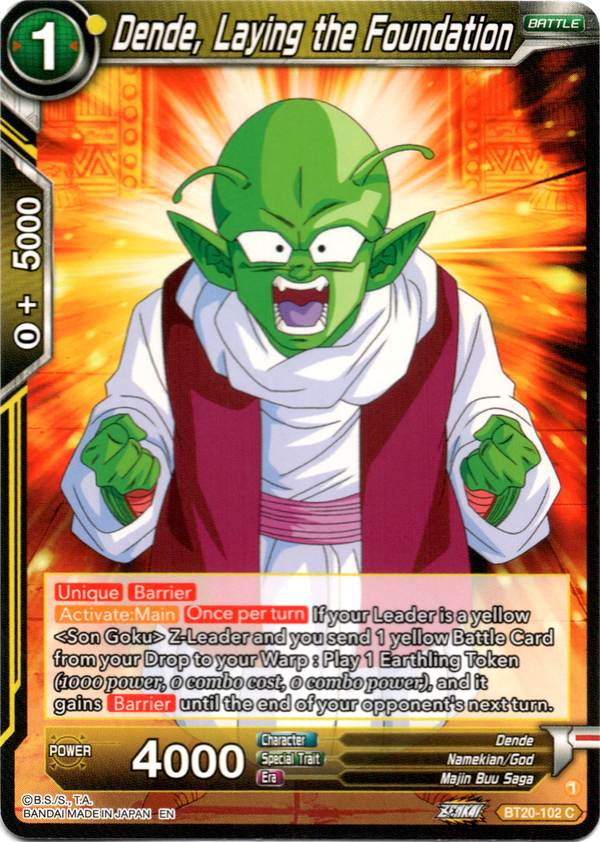 Dende, Laying the Foundation - BT20-102 C - Power Absorbed - Card Cavern