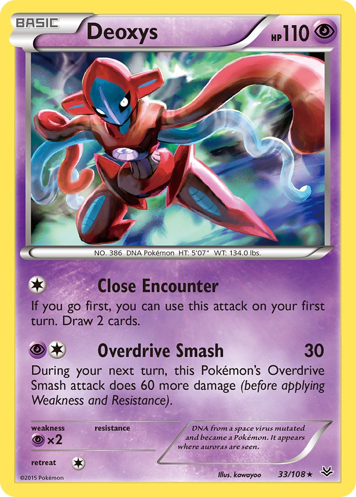 Deoxys - 33/108 - Roaring Skies - Holo - Card Cavern