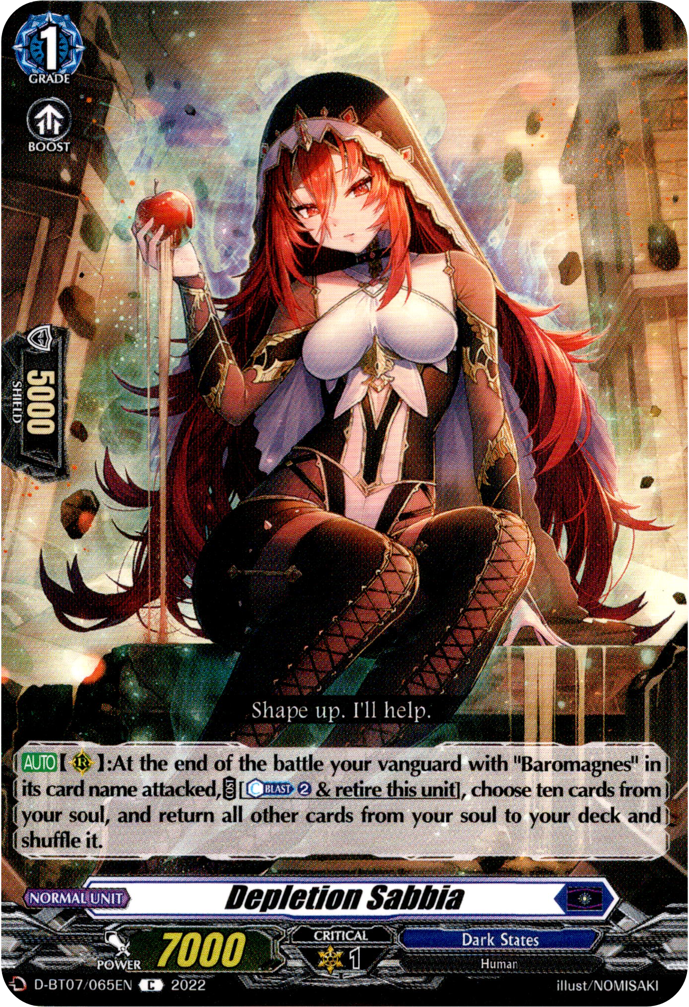 Depletion Sabbia - D-BT07/065EN - Raging Flames Against Emerald Storm - Card Cavern