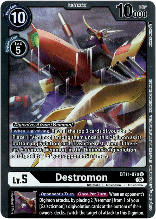 Destromon - BT11-070 R - Dimensional Phase - Foil - Card Cavern