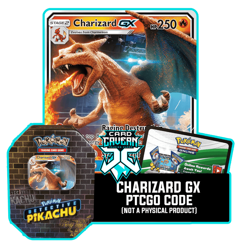 pokemon detective pikachu cards charizard Charizard GX SM195 PTCGL Code – Card Cavern Trading Cards, LLC