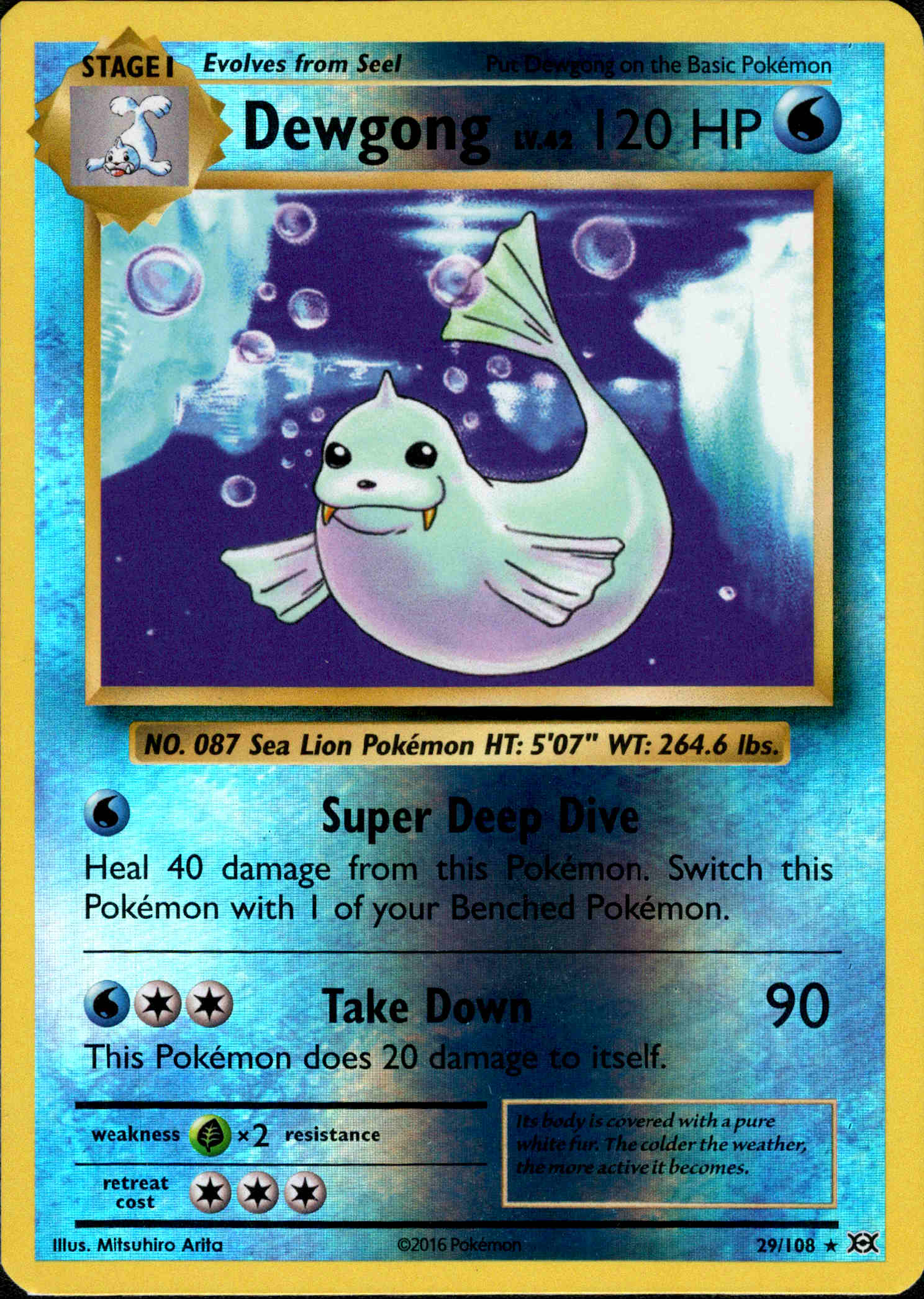 Dewgong - 29/108 - Evolutions - Reverse Holo - Card Cavern