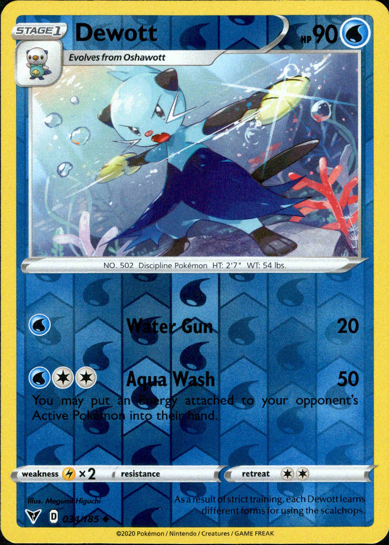 dewott pokemon card Dewott - 034/185 - Vivid Voltage
