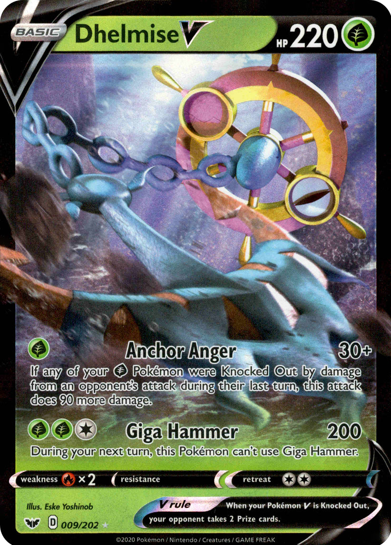 Pokemon Shining Fates Ultra Rare Dhelmise V #9