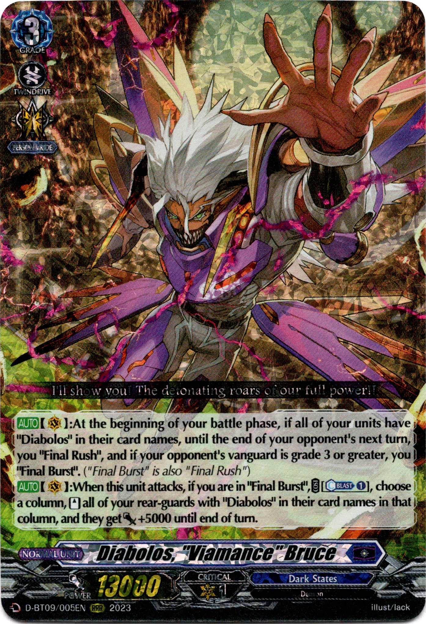 Diabolos, "Viamance" Bruce - D-BT09/005EN - Dragontree Invasion - Card Cavern
