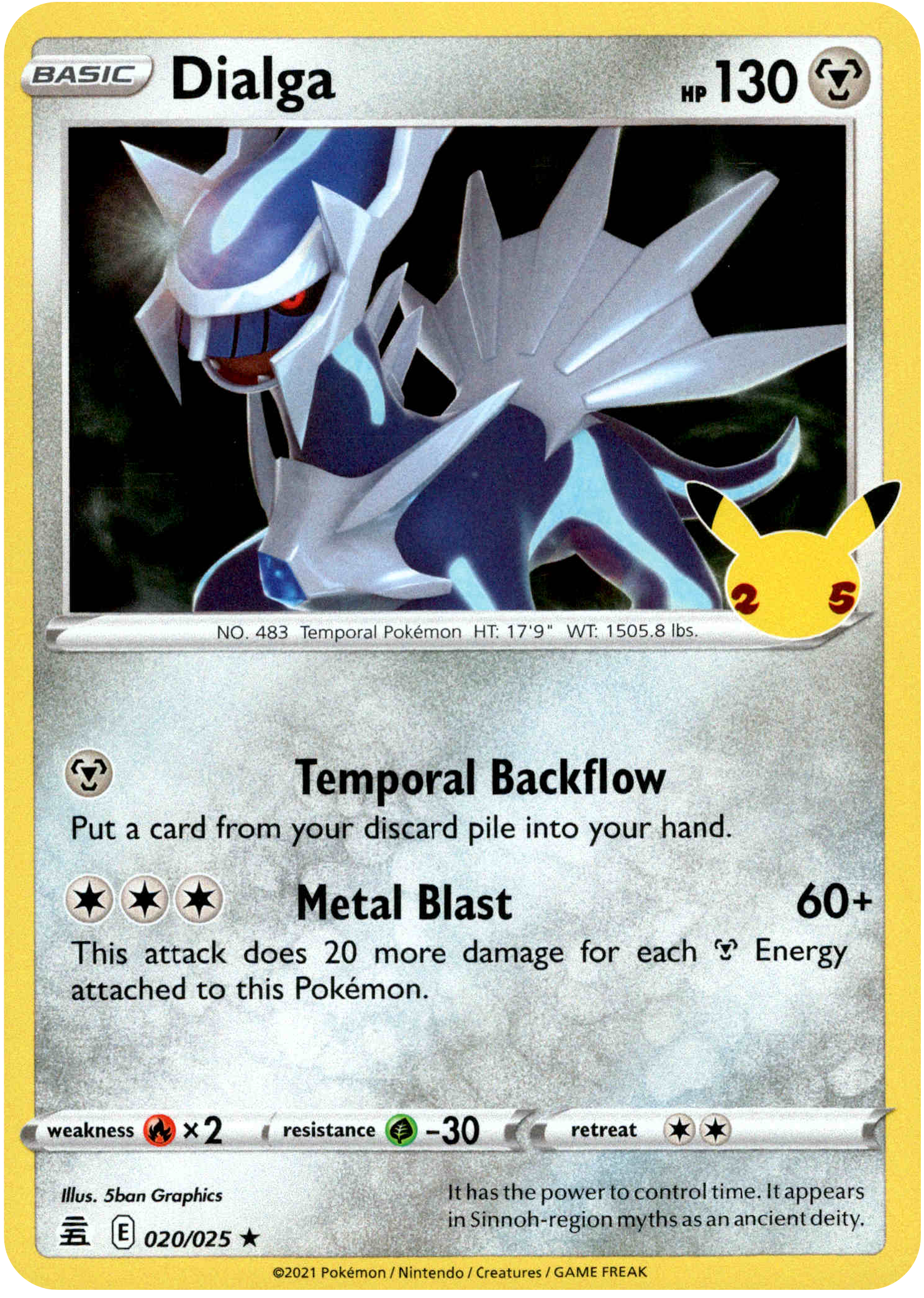 Dialga - 020/025 - Celebrations - Holo - Card Cavern