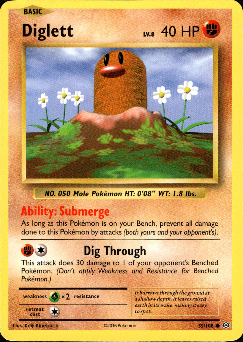 Diglett - 55/108 - Evolutions – Card Cavern Trading Cards, LLC