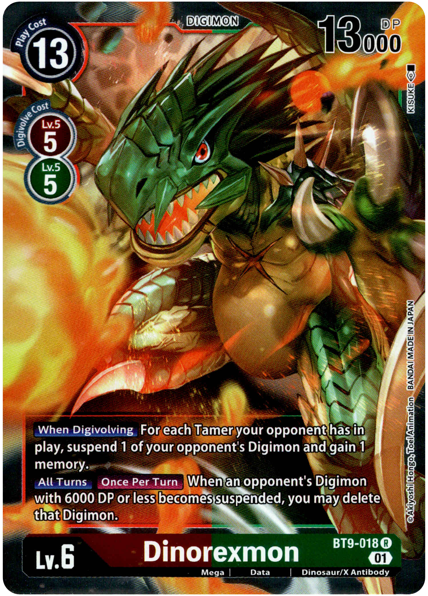 Dinorexmon - BT9-018 R - X Record - Card Cavern