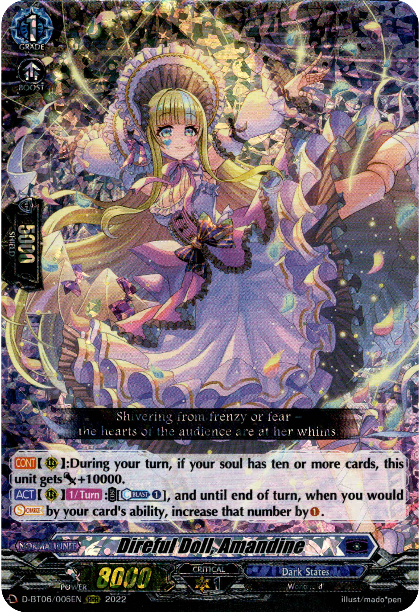 Direful Doll, Amandine - D-BT06/006EN - Blazing Dragon Reborn - Card Cavern