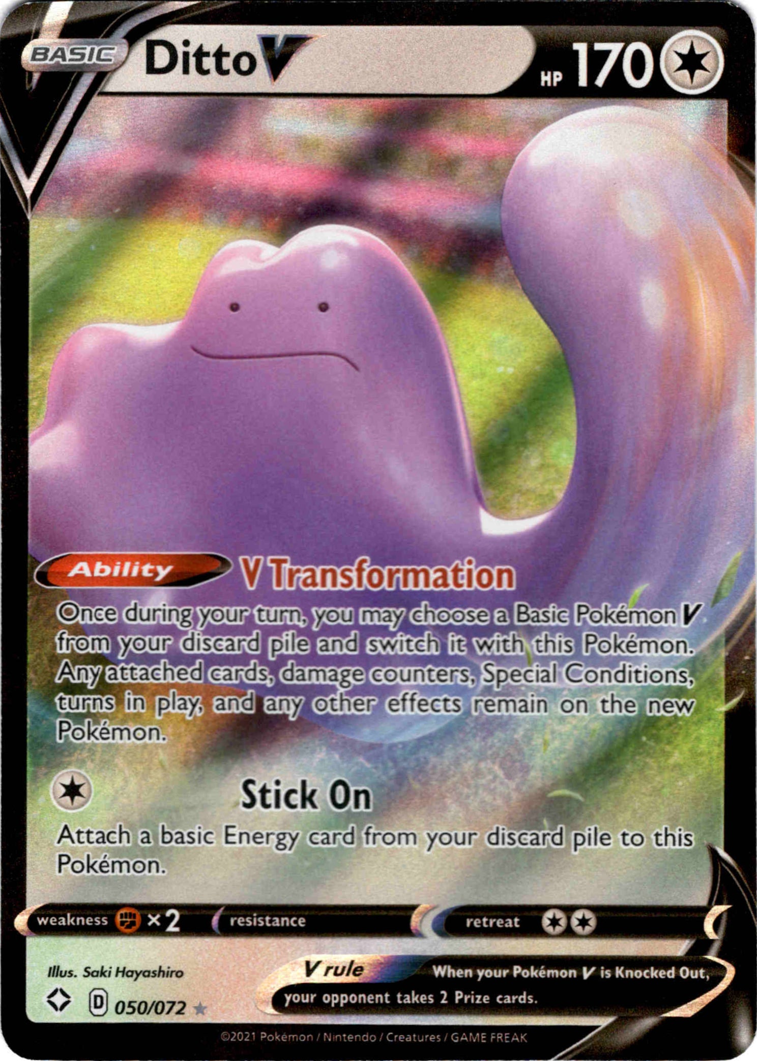 Ditto V - 050/072 - Shining Fates - Holo - Card Cavern