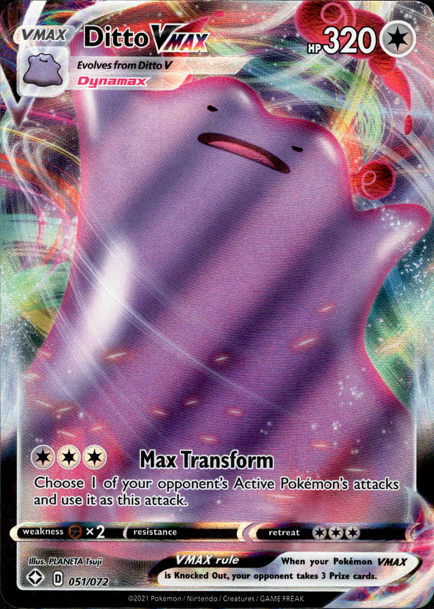 Ditto VMAX - 051/072 - Shining Fates - Holo - Card Cavern