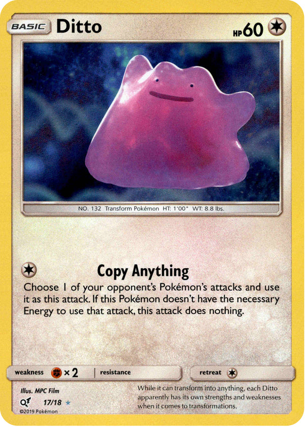 ditto pokemon card detective pikachu Ditto - 17/18 - Detective Pikachu