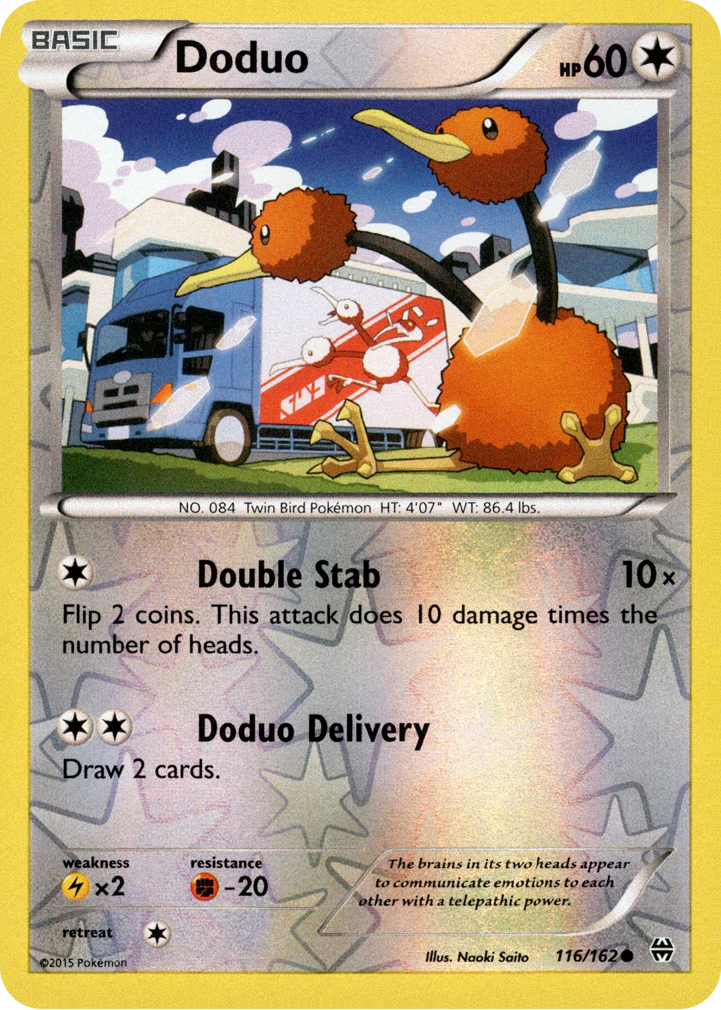 Doduo - 116/162 - BREAKthrough - Reverse Holo - Card Cavern