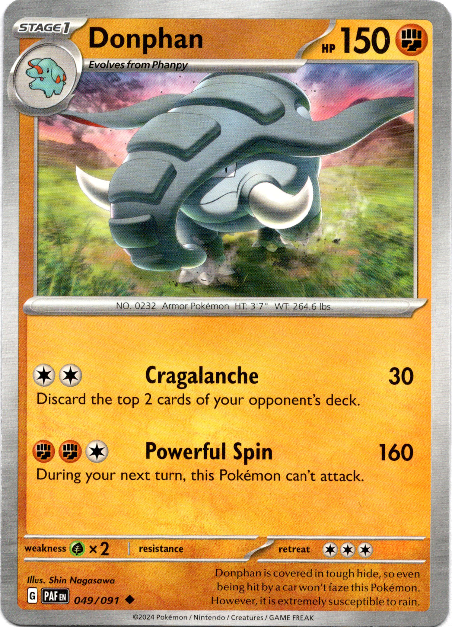 Donphan - 049/091 - Paldean Fates - Card Cavern