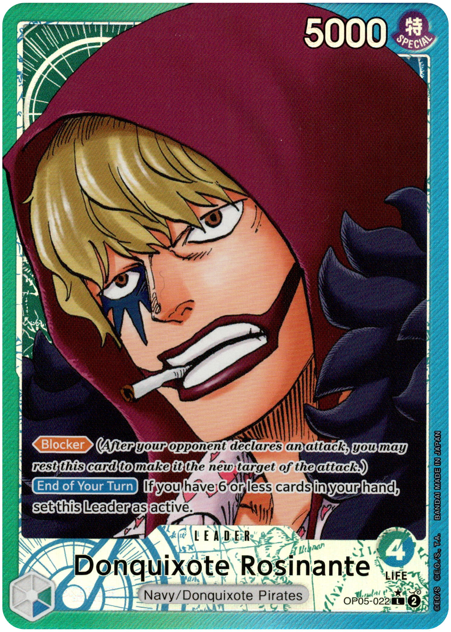 Donquixote Rosinante Alternate Art - OP05-022 - Awakening of the New Era - Foil - Card Cavern