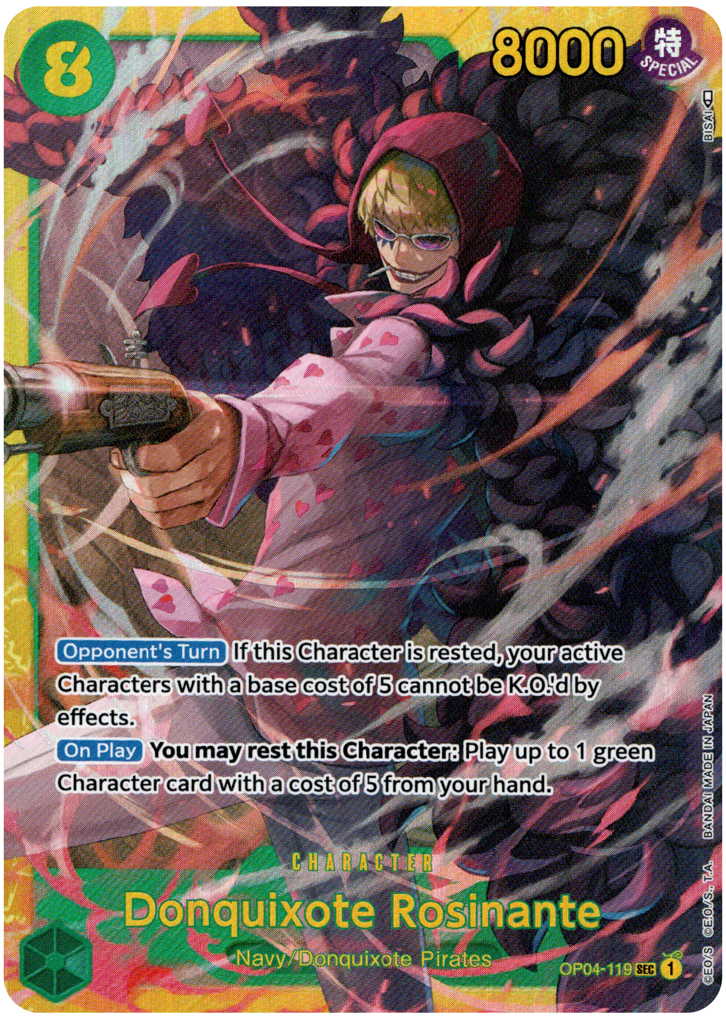 Donquixote Rosinante - OP04-119 SEC - Kingdoms of Intrigue - Foil - Card Cavern