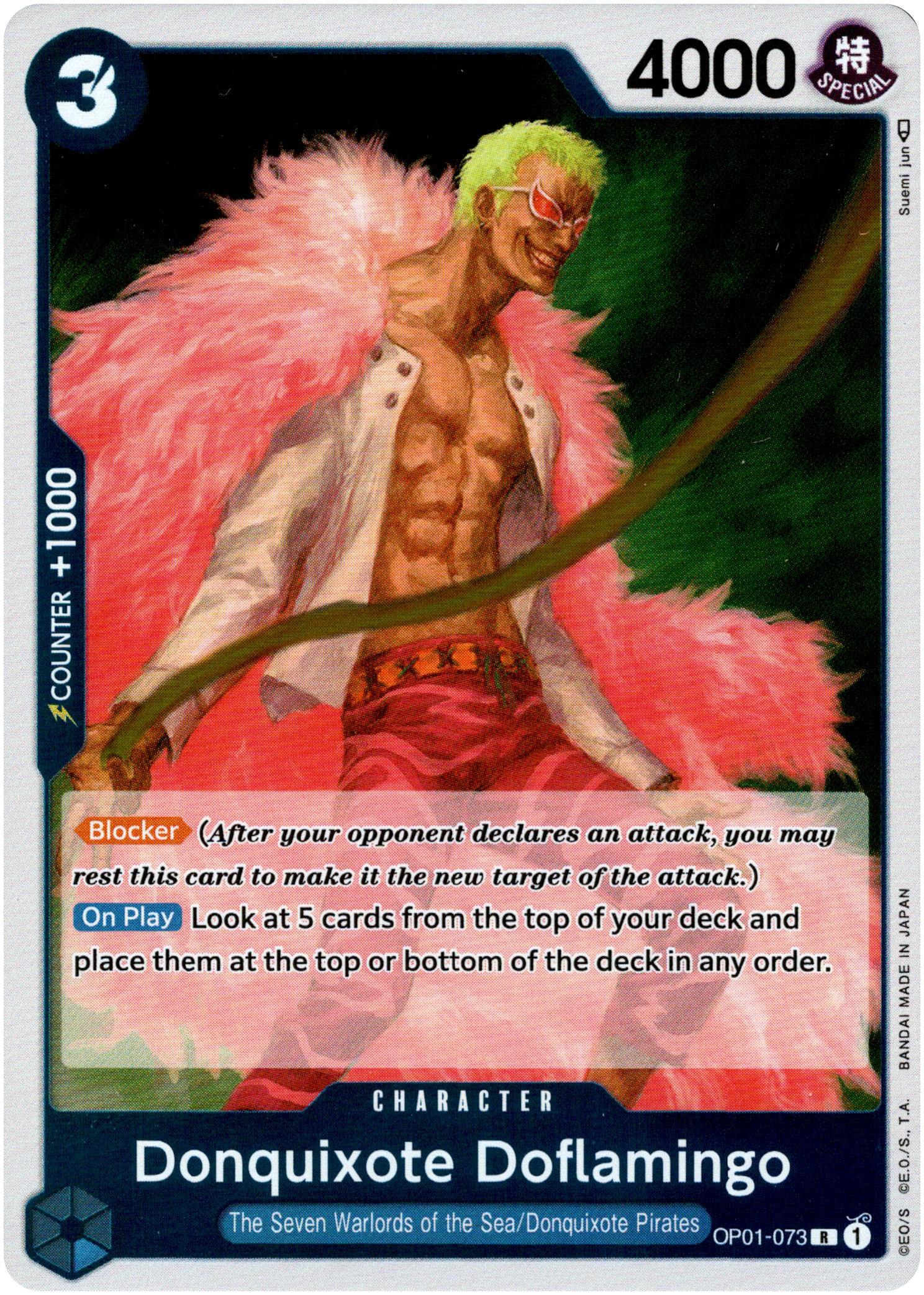 Donquixote Doflamingo - OP01-073 R - Romance Dawn - Foil - Card Cavern