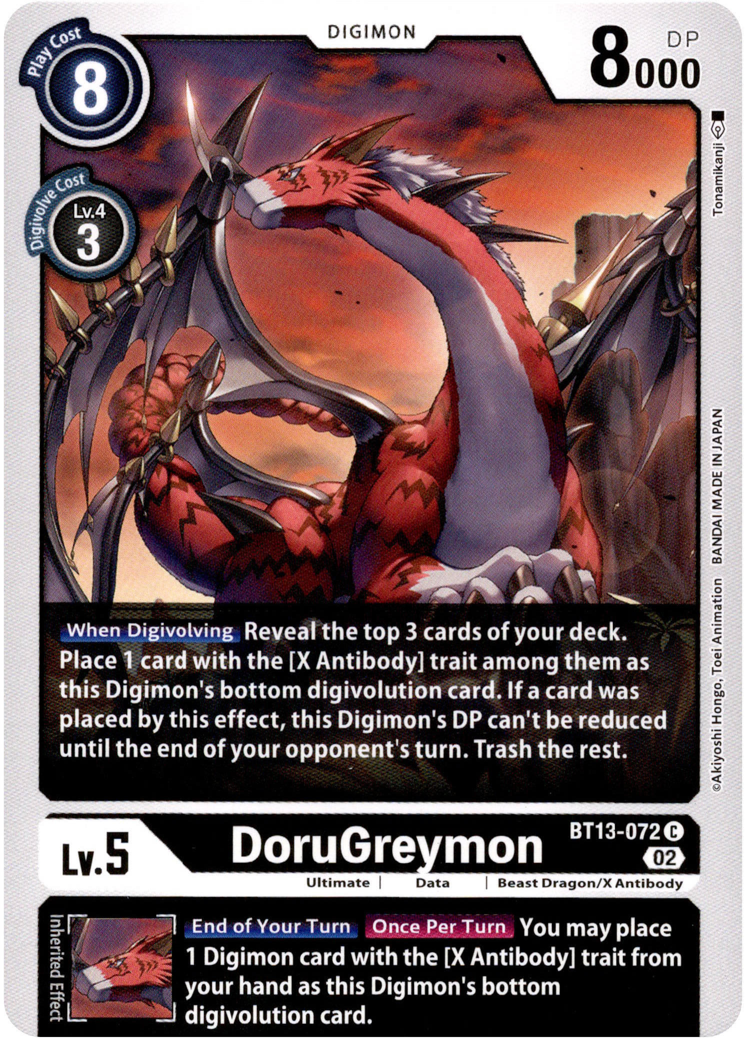 DoruGreymon - BT13-072 C - Versus Royal Knight - Card Cavern