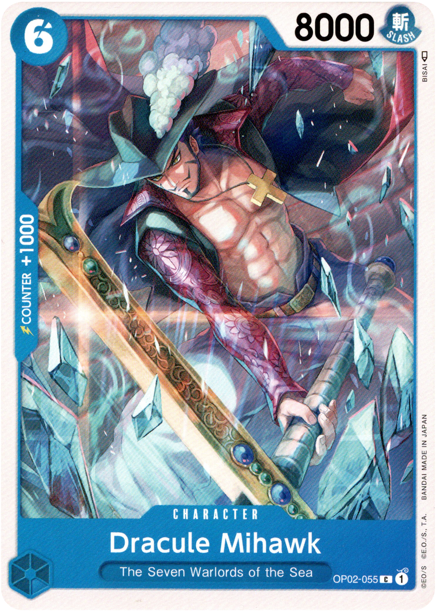Dracule Mihawk - OP02-055 - Paramount War - Card Cavern