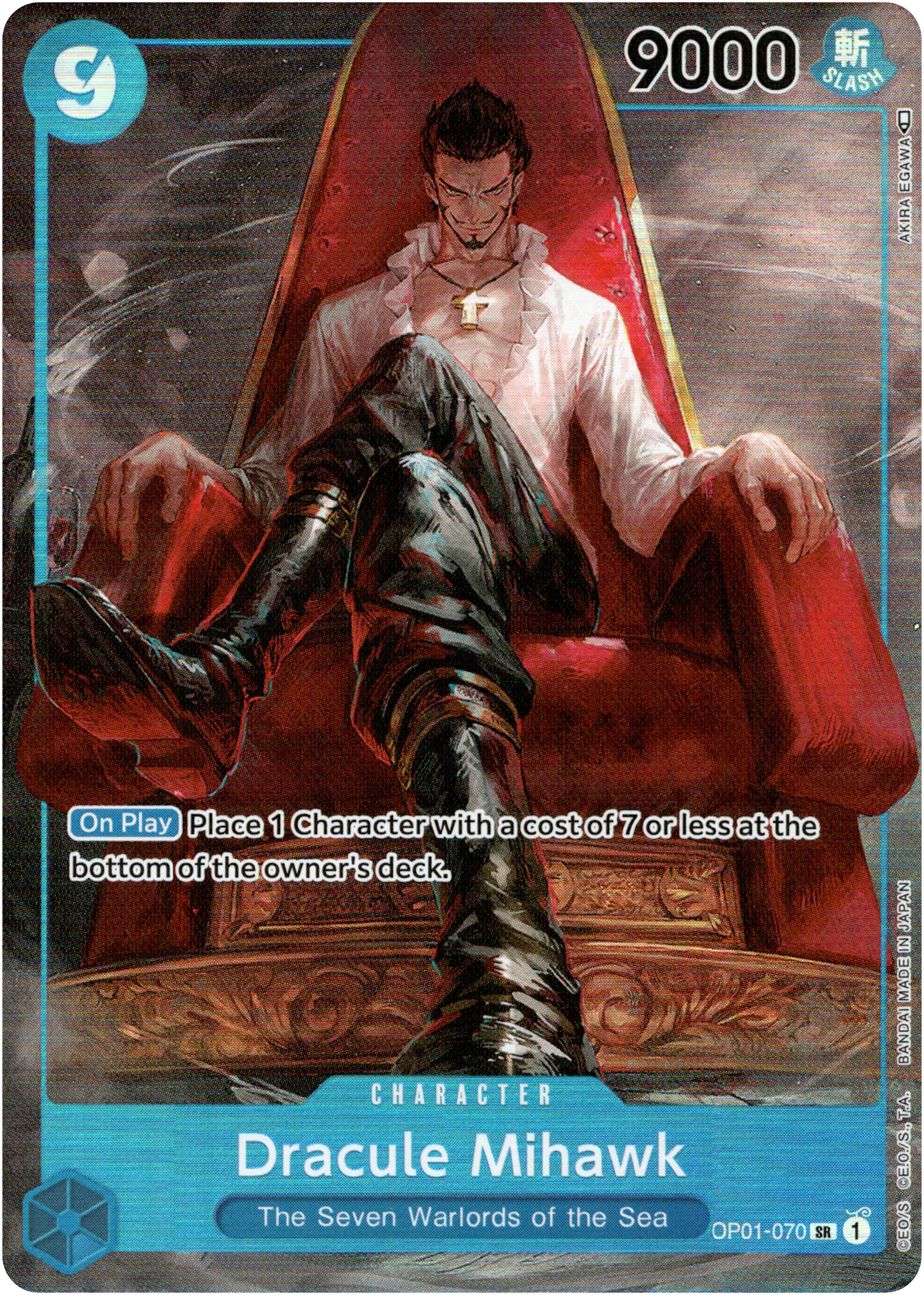 Dracule Mihawk Parallel - OP01-070 SR - Romance Dawn - Foil - Card Cavern