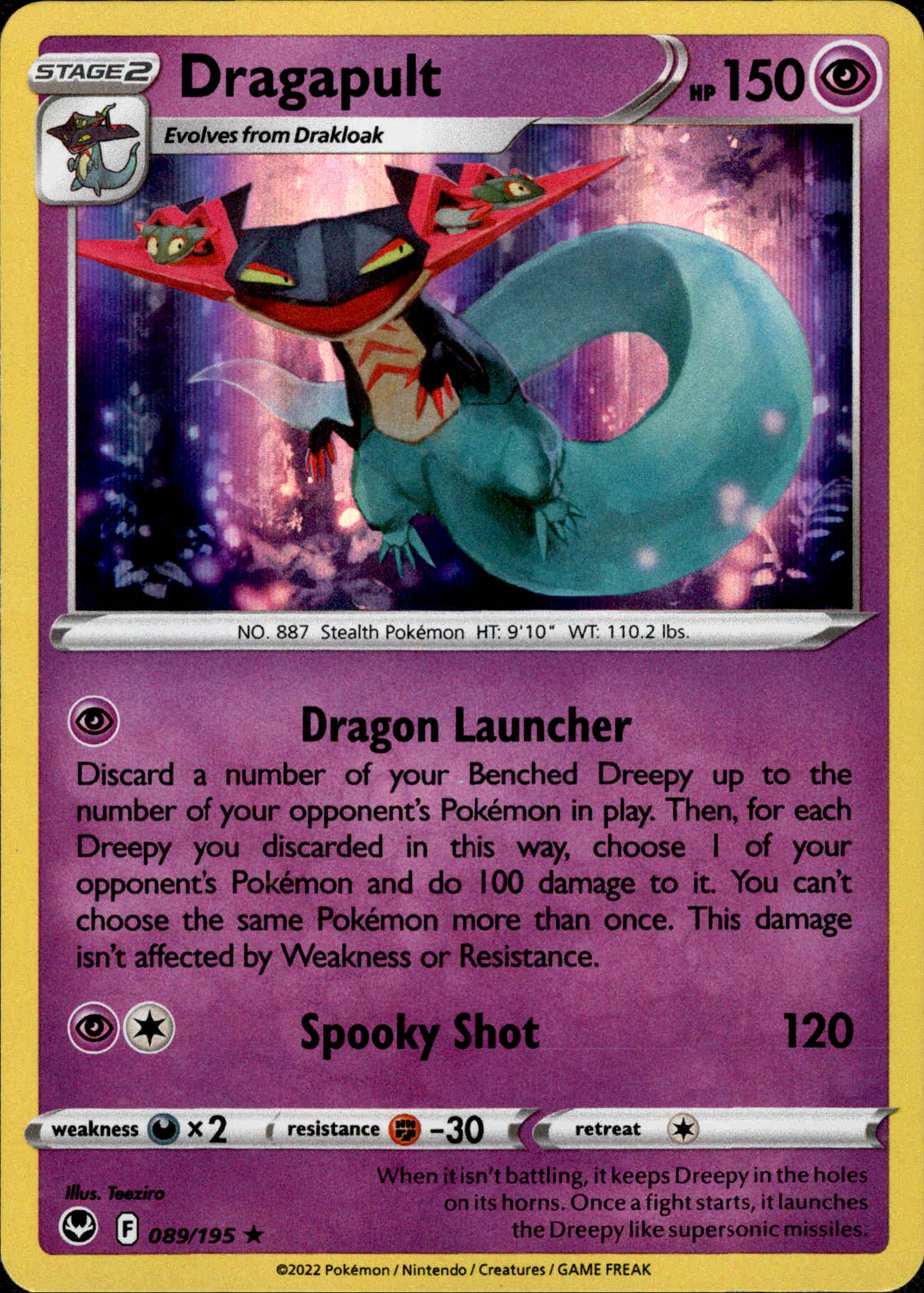 Dragapult - 089/195 - Silver Tempest - Holo - Card Cavern