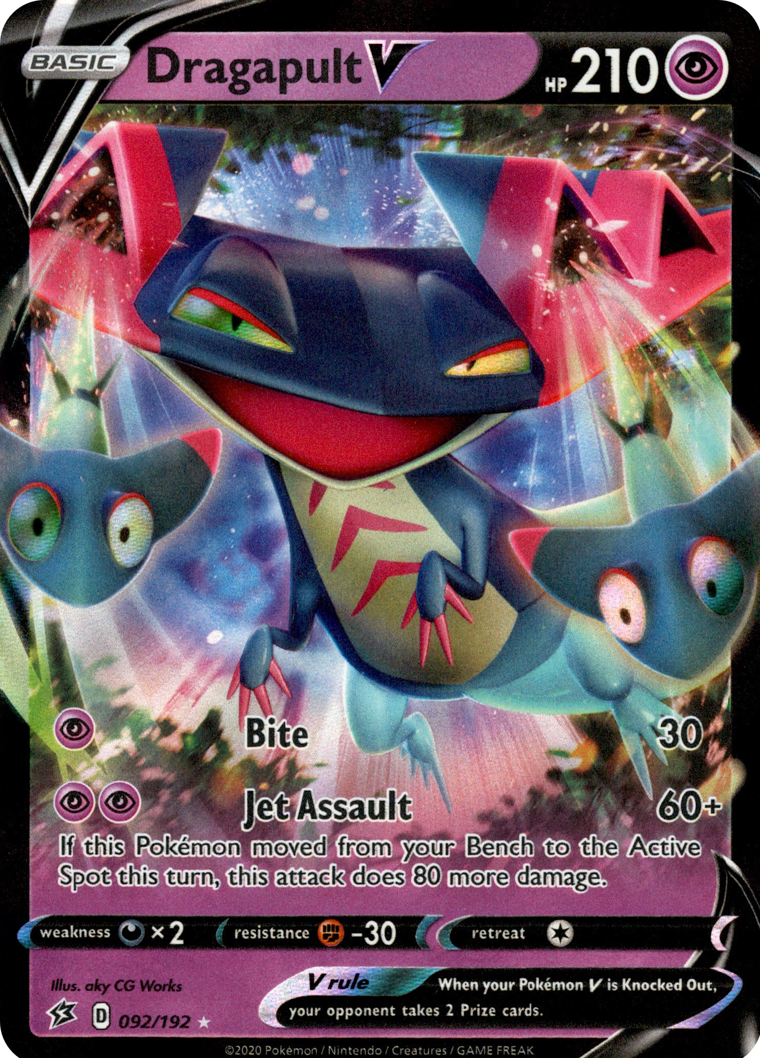 Dragapult V - 92/192 - Rebel Clash - Holo - Card Cavern