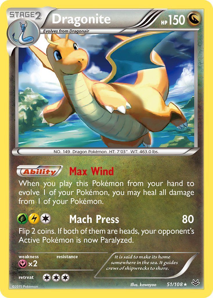 Dragonite - 51/108 - Roaring Skies - Card Cavern