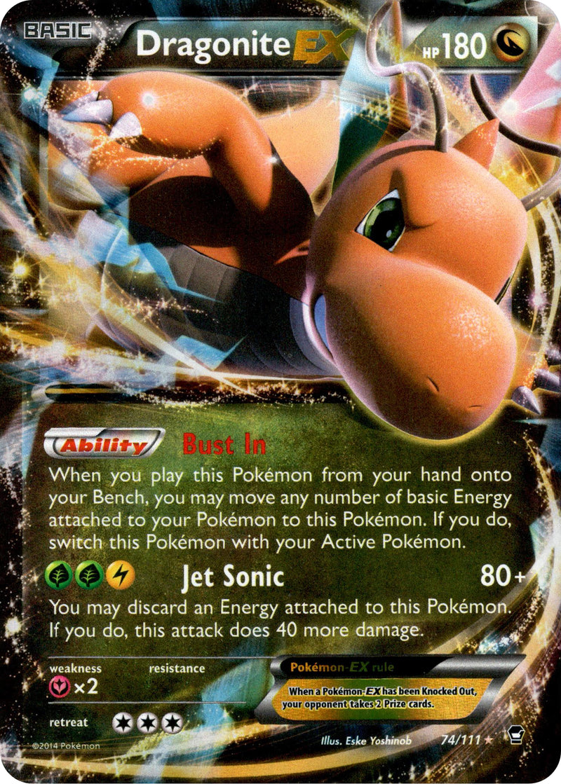 mcdonalds pokemon cards 2025 Dragonite EX - 74/111 - Furious Fists