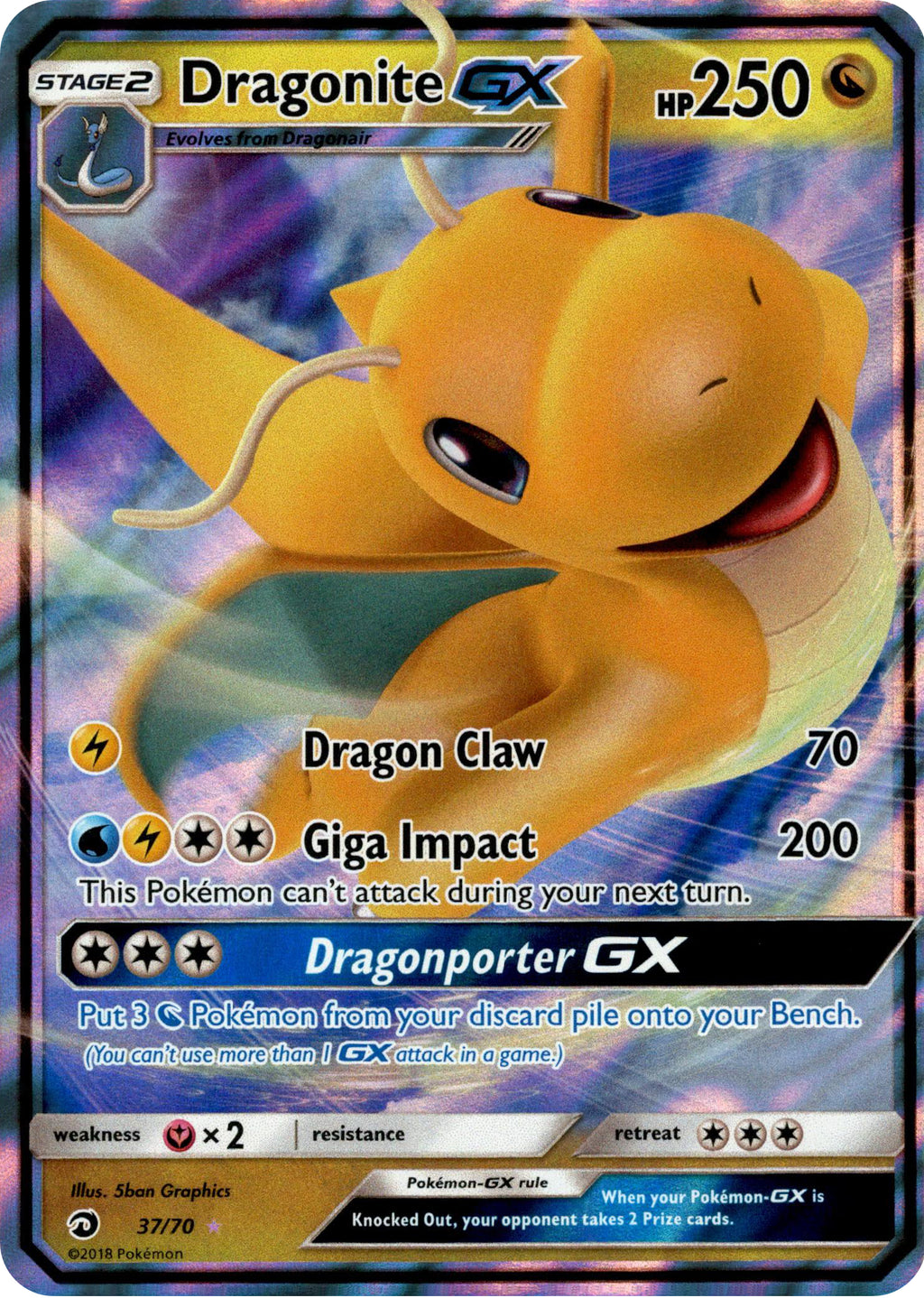 Dragonite Base Set Original Dragonite Card