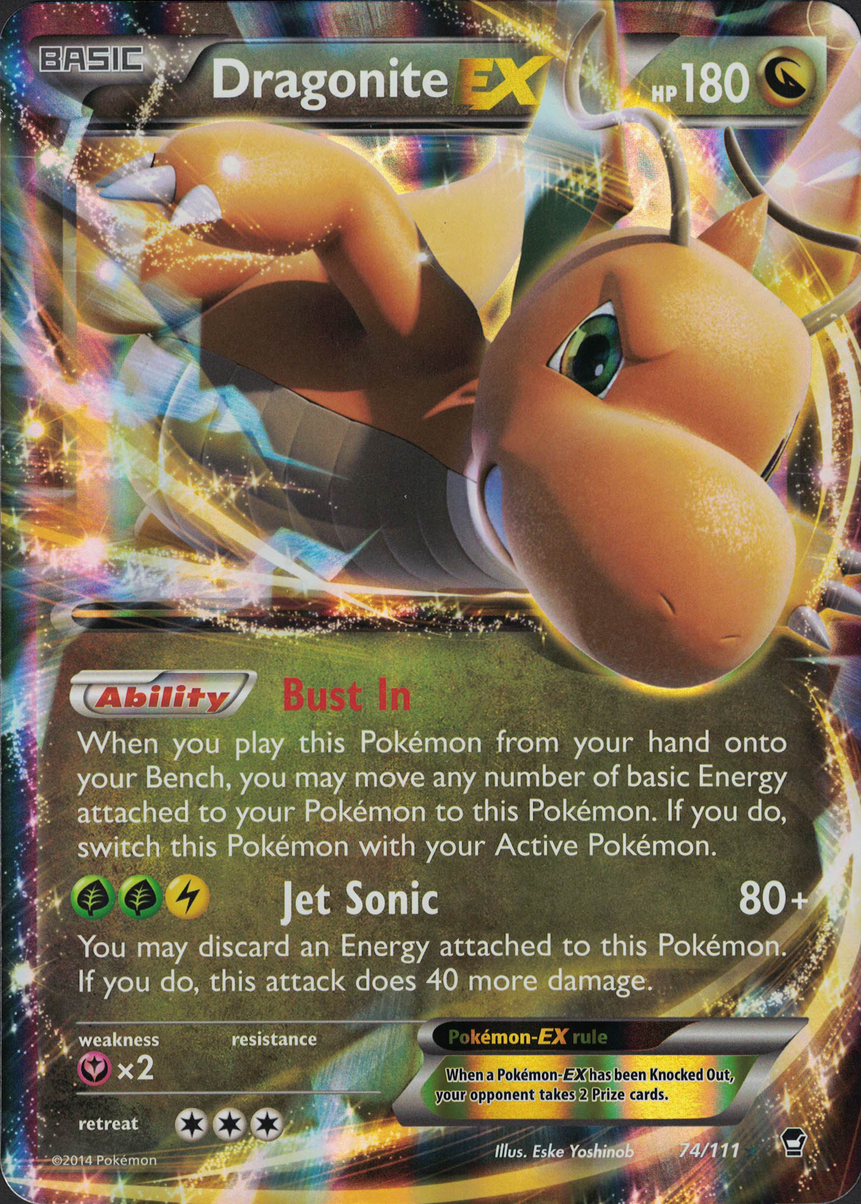Dragonite EX - 74/111 - Jumbo Card - Card Cavern