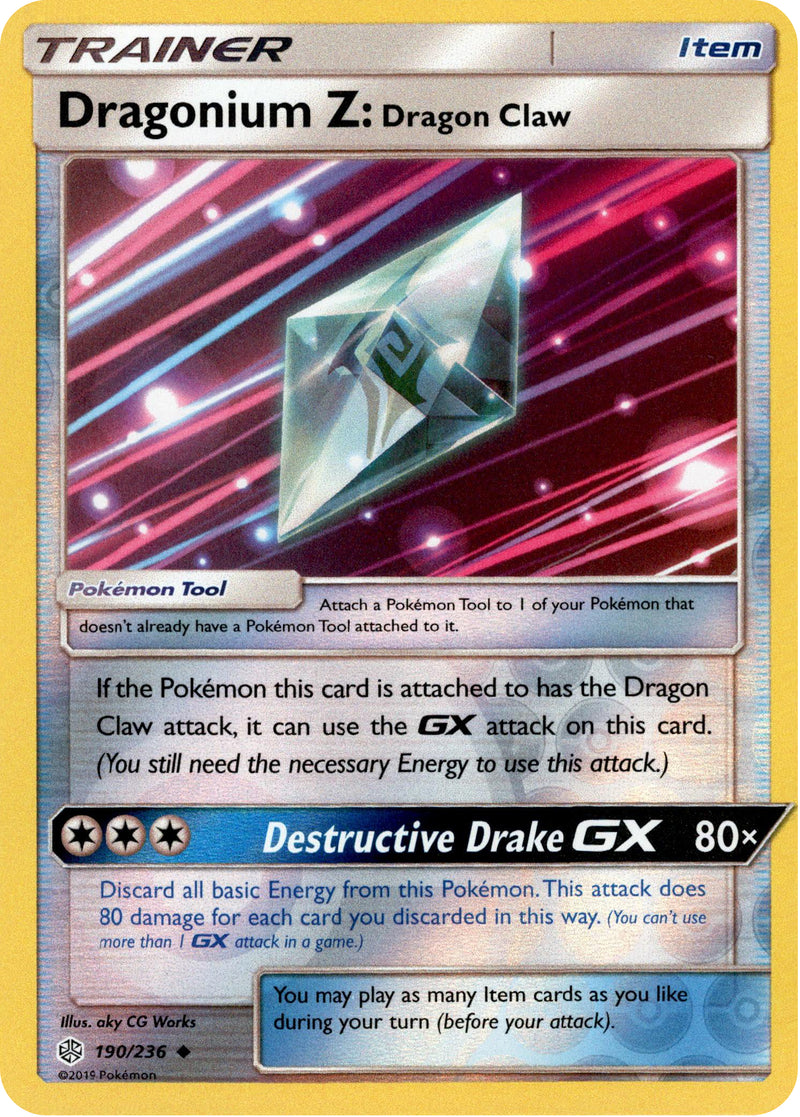 drake pokemon card Dragonium Z: Dragon Claw - 190/236 - Cosmic Eclipse