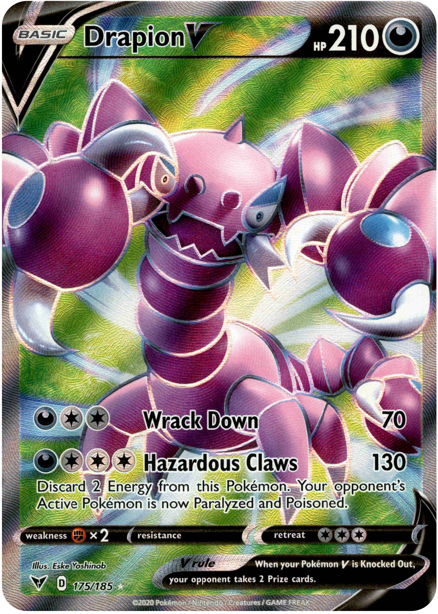 Drapion V Full Art - 175/185 - Vivid Voltage - Card Cavern
