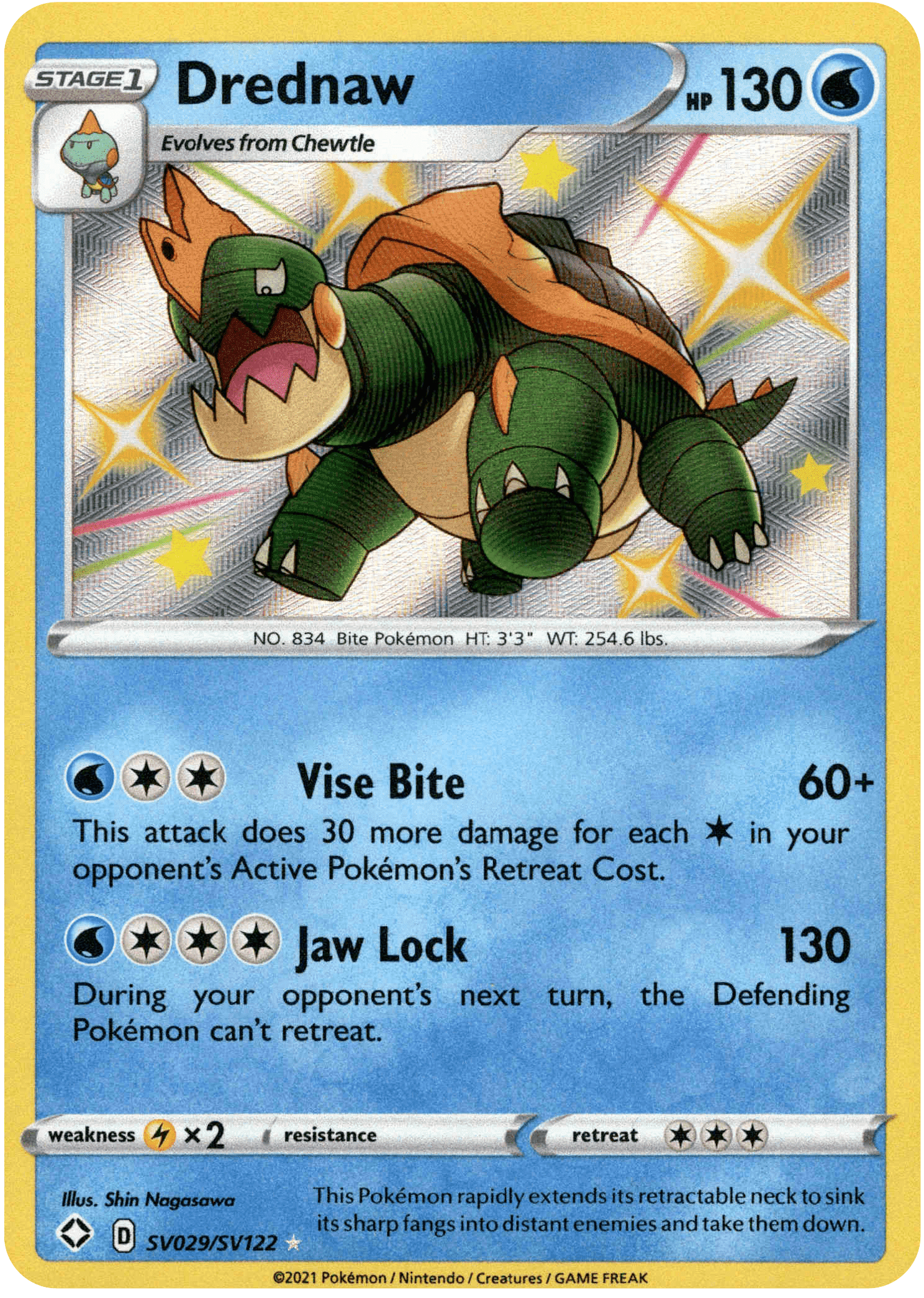 Drednaw - SV029/SV122 - Shining Fates - Holo - Card Cavern