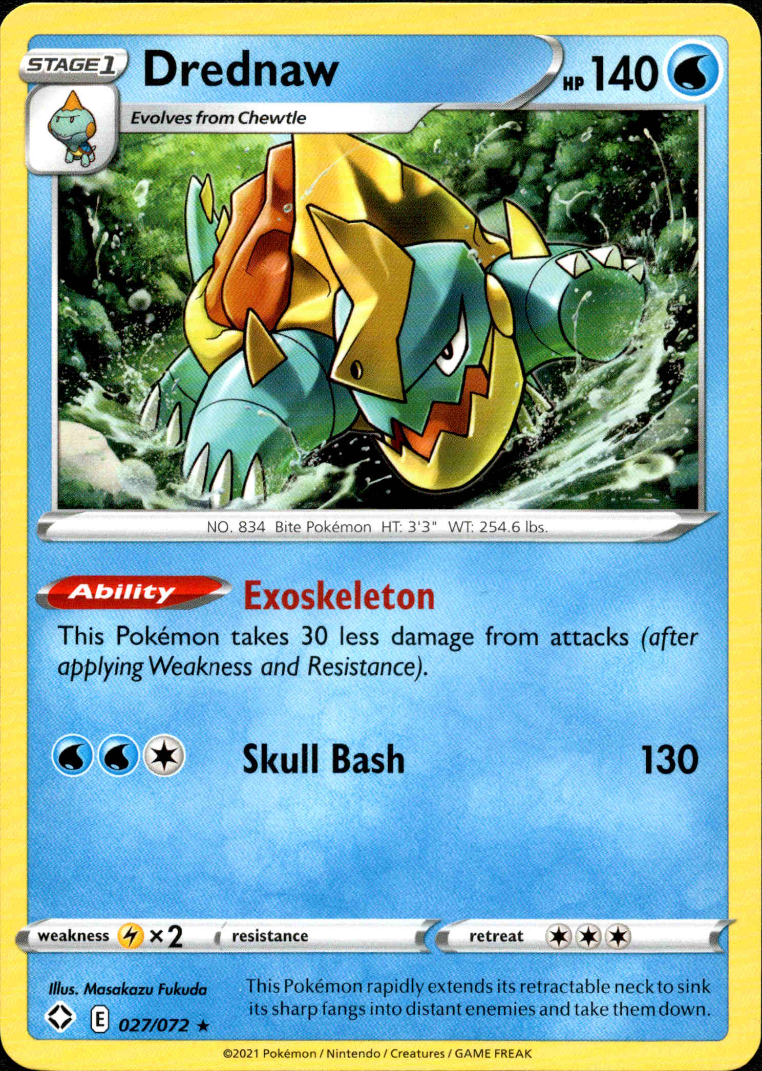 Drednaw - 027/072 - Shining Fates - Card Cavern