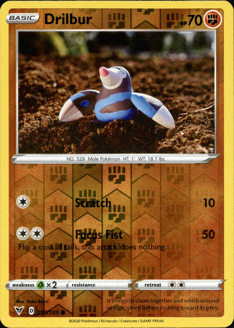 drilbur pokemon card Drilbur - 091/185 - Vivid Voltage
